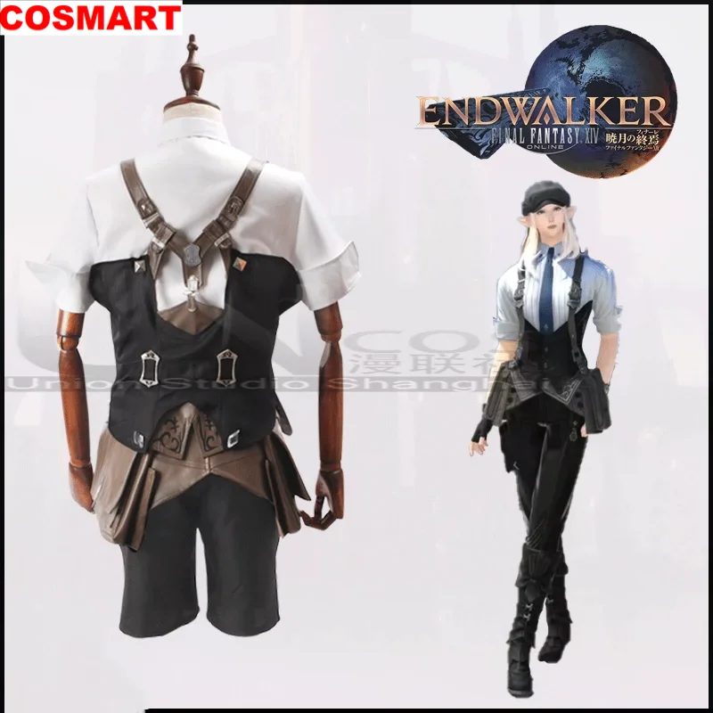 COSMART Ff14 Craftsman Work Shirts Men Cosplay Costume Cos Game Anime Party Uniform Hallowen Play Role Clothes Clothing New Full