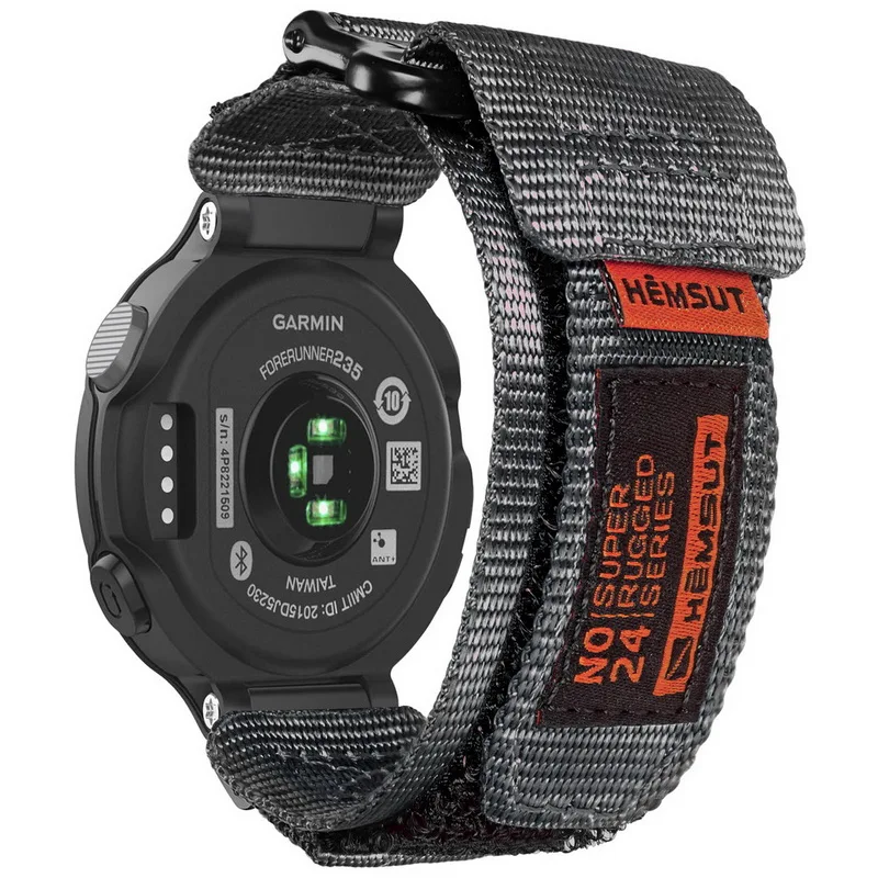 Imagem -02 - Hemsut Compatível com Garmin Forerunner 235 Pulseira de Relógio de Náilon Robusto Substituição Pulseira de Pulso para 220 230 235 620 630 735xt