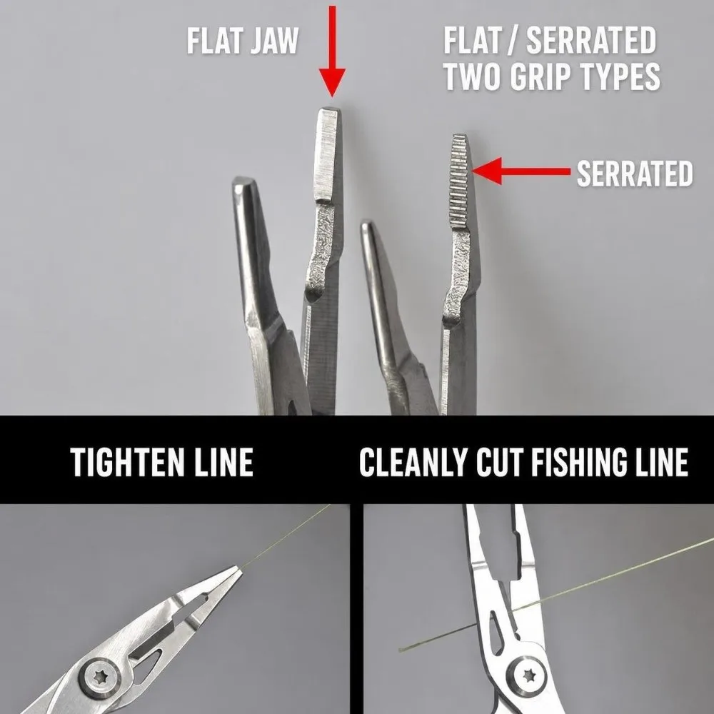 Stainless Steel Fishing Pliers Luminous Portable Hook Remover with Storage Bag Rustproof Fishing Tongs Sea Saltwater