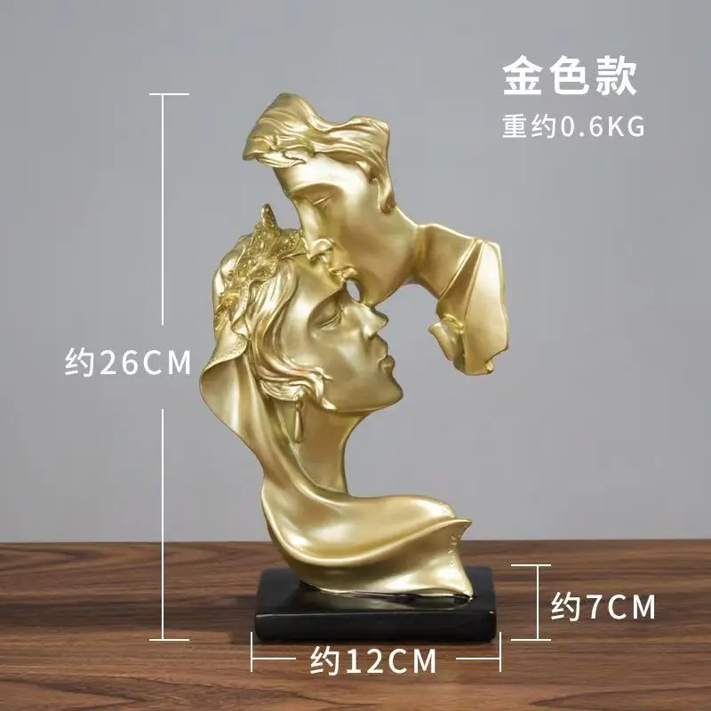 European Home Decoration Couple Character Resin Statues Statues Home Decor Modern Abstract Art Bust Sculpture Art Ornamen Gift