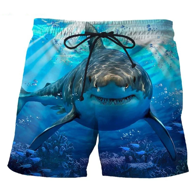

3D Print Shark Short Pants For Men Summer Personality Animal Unisex Harajuku Beach Shorts Vacation Surfing Swim Trunks Clothing