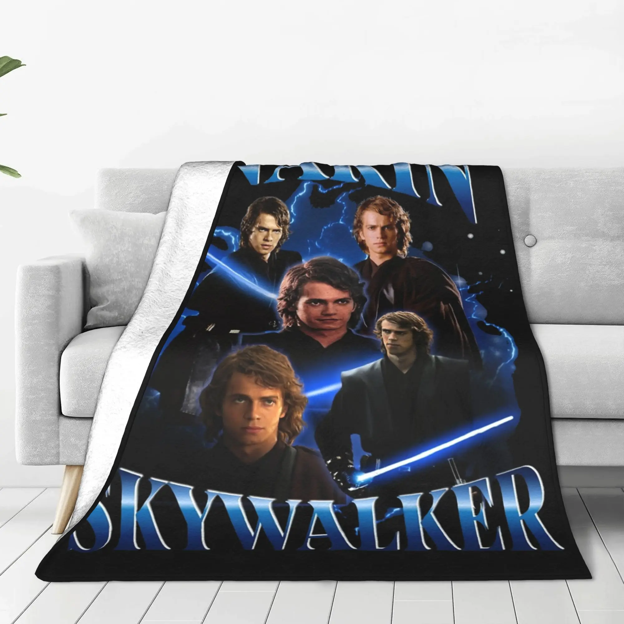 Anakin Skywalker Jedi Retro Collage Blanket Coral Fleece Plush Printed  Thin Throw Blankets for Sofa Couch Plush Thin Quilt