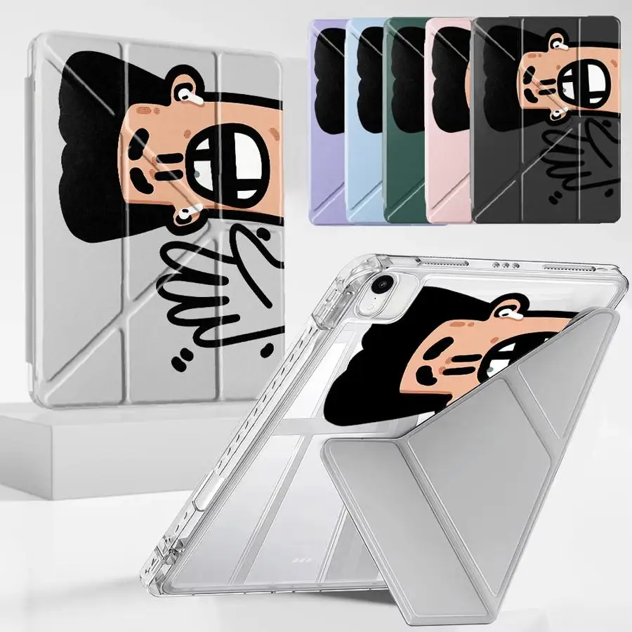 Wacky Funny Human Face Holder Cover Tablet Case For iPad Mini 6 7 Air 4 5 M3 M2 M4 11inch Pro 2025 Pro 11th 10th 9th 8th 7th