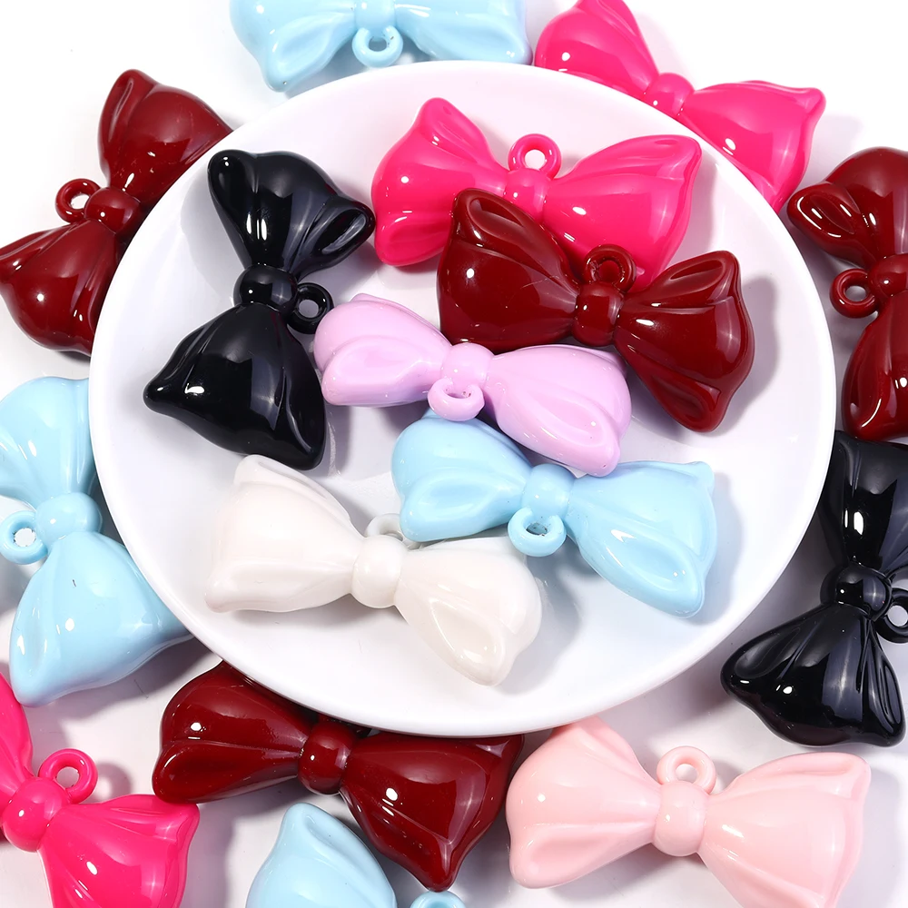 2pcs 32x56mm 귀여운 Bowknot 아크릴 펜 - Butterfly Pendant Necklace 리뷰 및 가격