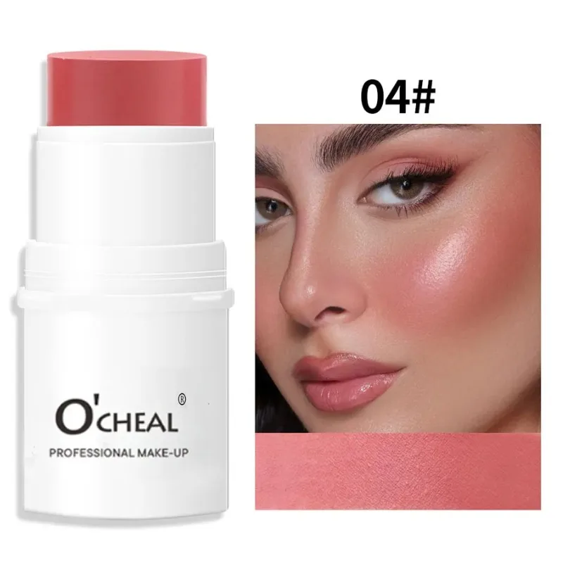 Bâton de fard à joues crème 3 en 1, longue durée, imperméable, hydratant, fard à barrage, rouge à lèvres, maquillage multifonctionnel pour le visage