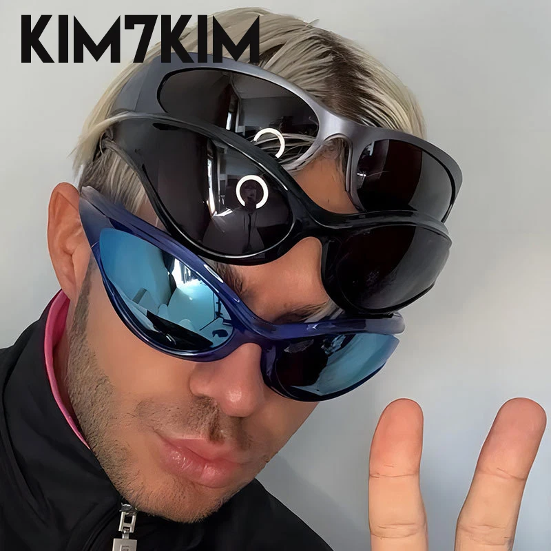 Sports Y2k Sunglasses Women Men 2024 Trends Punk Sun Glasses Male 2000\'s Luxury Brand Designer Cat Eye Eyewear Streetwear Shades