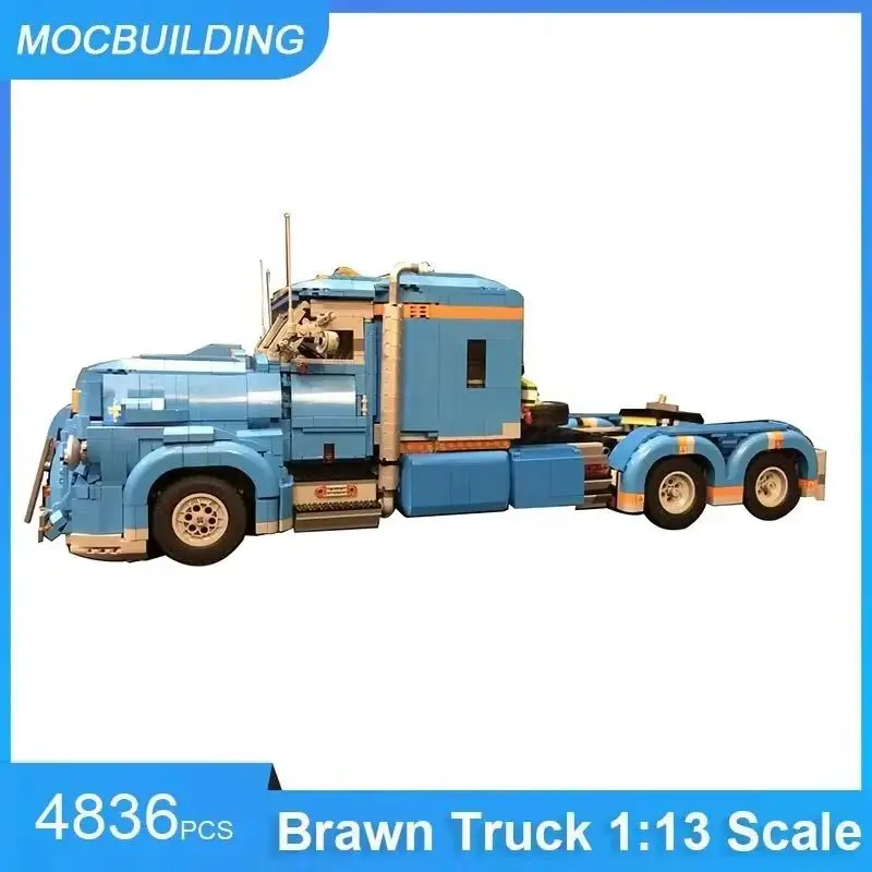 

Brawn Truck Model 1:13 Scale MOC Building Blocks DIY Assemble Bricks Transportation Educational Collection Toys Gifts 4836PCS