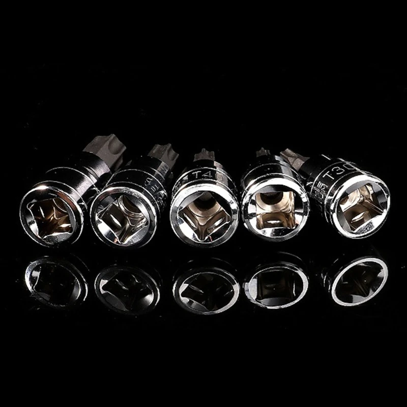 Set bussole Torx da 3/8 pollici in acciaio cromo vanadio ad tenacità