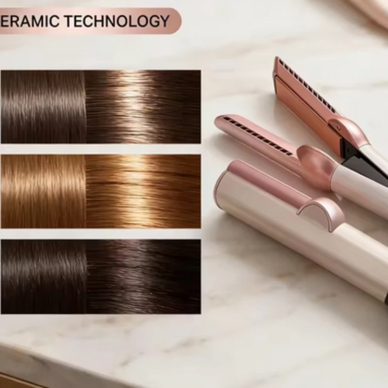 

2026 Fashion Negative Ion Pull Plate, Straightening Comb, Dry and Wet Use, Straightener Without Damaging Hair Clip