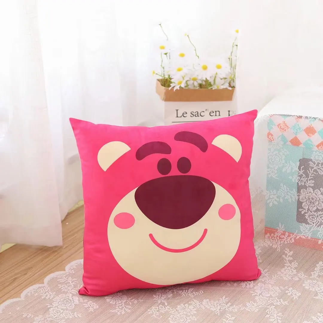 

45x42cm Toy Story Lotso Hugging Bear Plush Pillow Decorate Stuffed Soft Toys For Kids Girl Birthday Gift