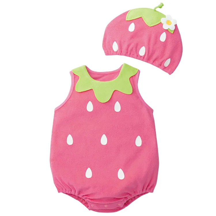 Baby clothes European and American clothing summer sleeveless triangle Romper suit hat baby jumpsuit male and female babies