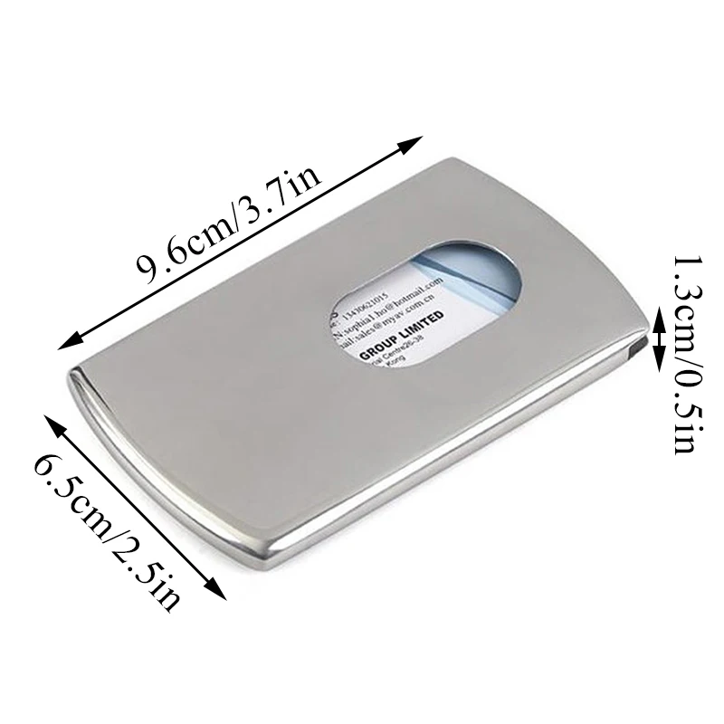 High Quality Stainless Stee Portable Business Card Box Holder Attractive Name Card Case Accessory Men Business Card Box Holder