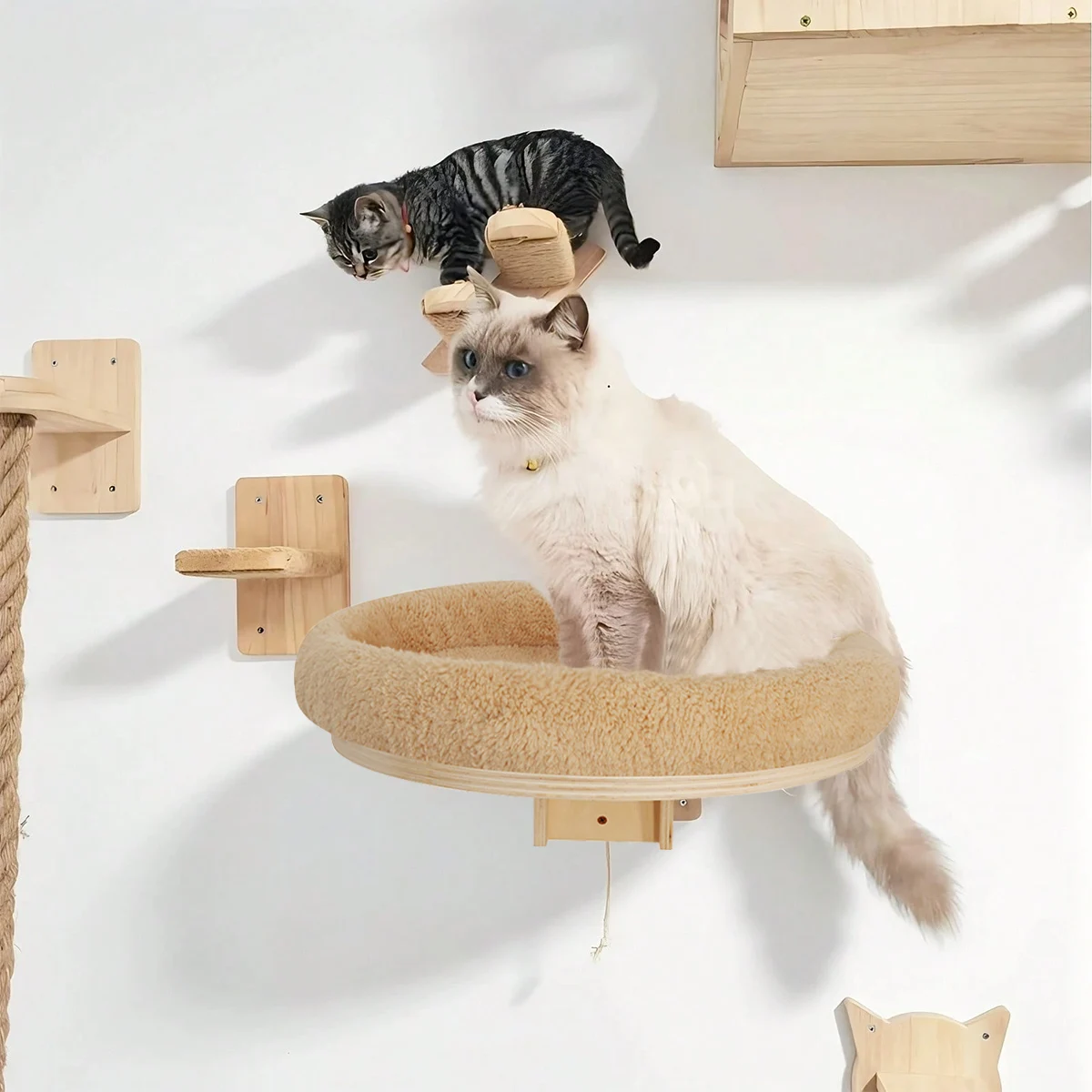 

Wall Mounted Cat Nest Bed Cat Shelves and Perches Cat Activity Tree with Scratching Posts Cat Furniture Tree Tower Kitten Toy