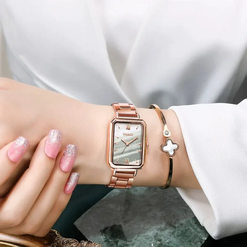 Hot Sale Light Luxury Retro Temperament Ladies Watch Small Square Watch  Simple light luxury quartz  Watch