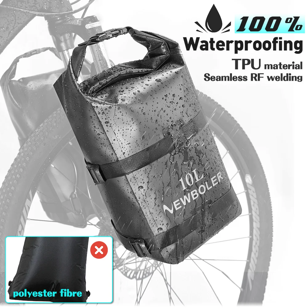 NEWBOLER Bicycle Front Fork Shelf With Metal Bike Fork Bag MTB Road Cycling Racks Load Bearing 10LPortable Bike Bag Accessory