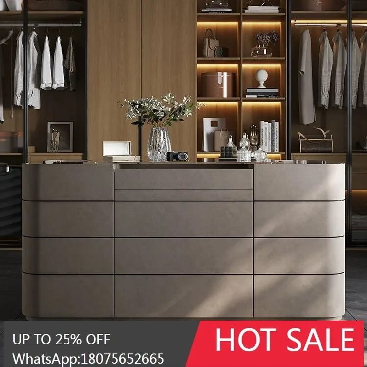 SGF Light Luxury Cloakroom Center Island Cabinet Modern Household Jewelry Display Cabinet Multi-Functional