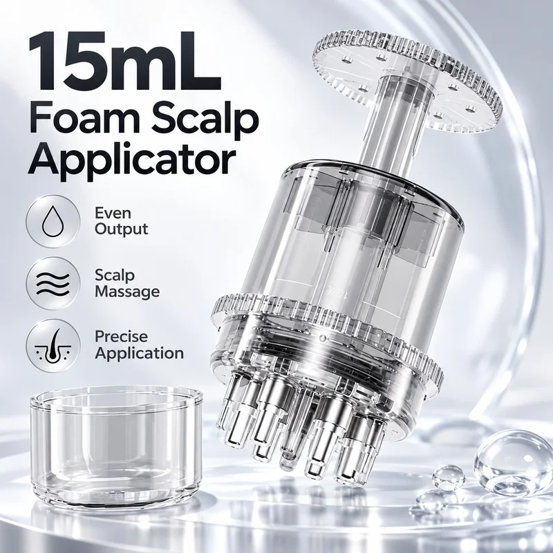 15ml Foam Scalp Applicator Massage Comb Refillable Hair Root Serum Gel Liquid Dispenser Direct Scalp Care Tool