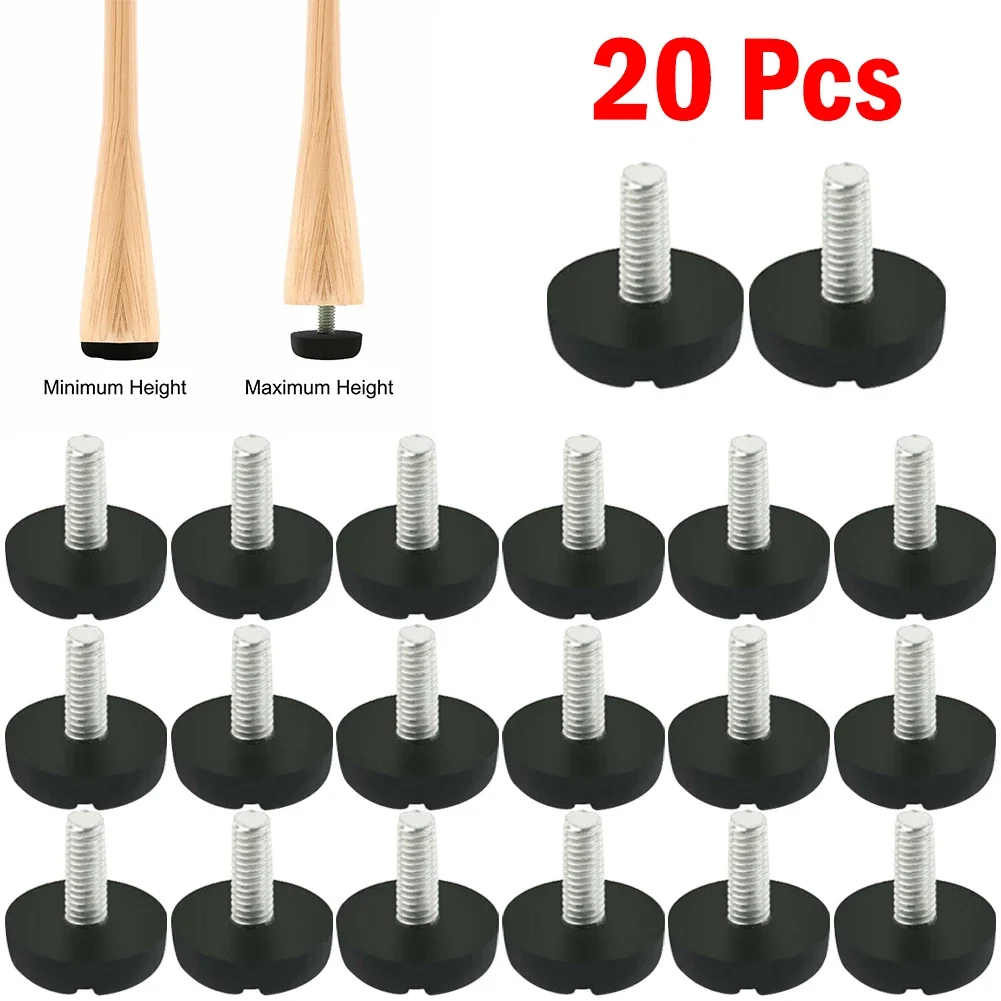 Furniture Glide Leveling Foot Plastic Restaurant Furniture Screw On Type Furniture Conference Room Tables Practical Adjustable