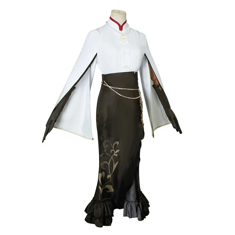 Game Genshin Impact Ningguang Cosplay Kostuum Shirt Rok Pruik Ning Guang Cosplay Kleding Vrouwen Uniform Halloween Kostuums