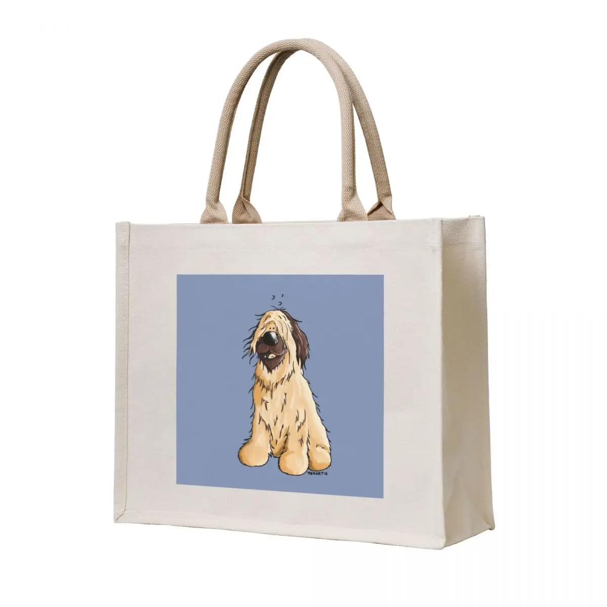 

Happy Briard Cartoon Tote Bag Gift bags Cloth bag ecological bags