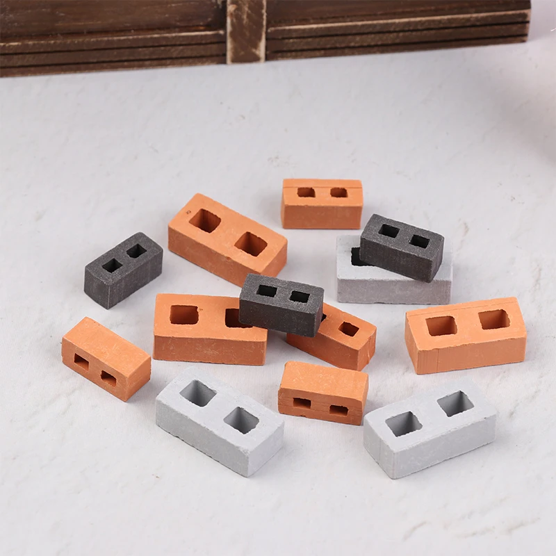 20/50Pcs Building Set Miniature Tiles Mini Dollhouse  Cinder Blocks Model Fake Tile Dollhouse Kitchen Garden Accessories