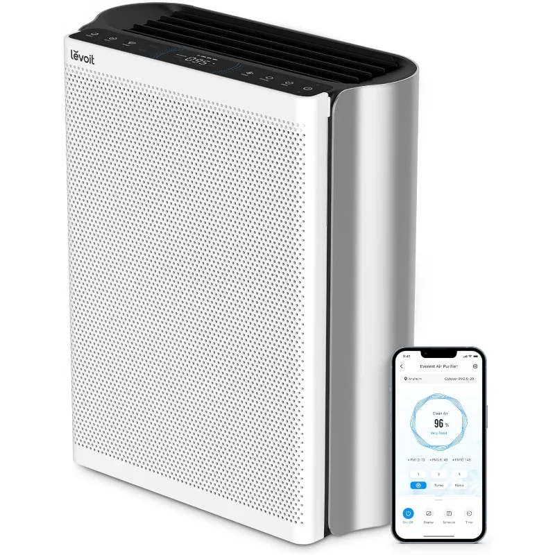 Air Purifiers for Home Large Room with Washable Filter, 3-Channel Air Quality Monitor, Smart WiFi and Filter for Pet, 2790 Ft²