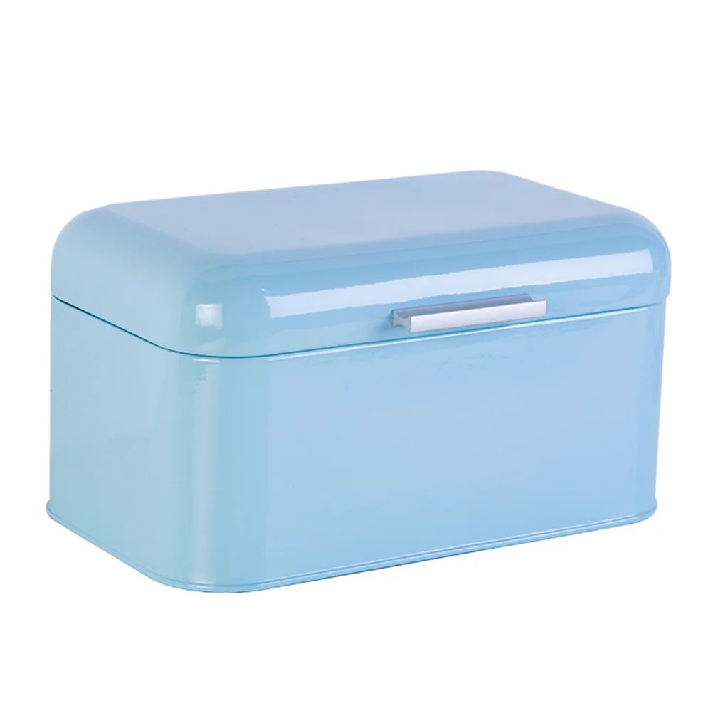 

1PC Metal Bread Box Iron Sheet Storage Jar Vintage Kitchen Storage Tank Desktop Bread Storage Bin Creative Bread Snack Box for H