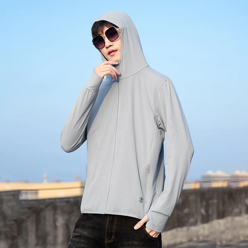 YJKVUR Unisex Summer New UPF 50+ UV Sun Protection Hoodie Jacket Men Women Lightweight Hiking Outdoor Long Sleeve Sun Shirt Coat