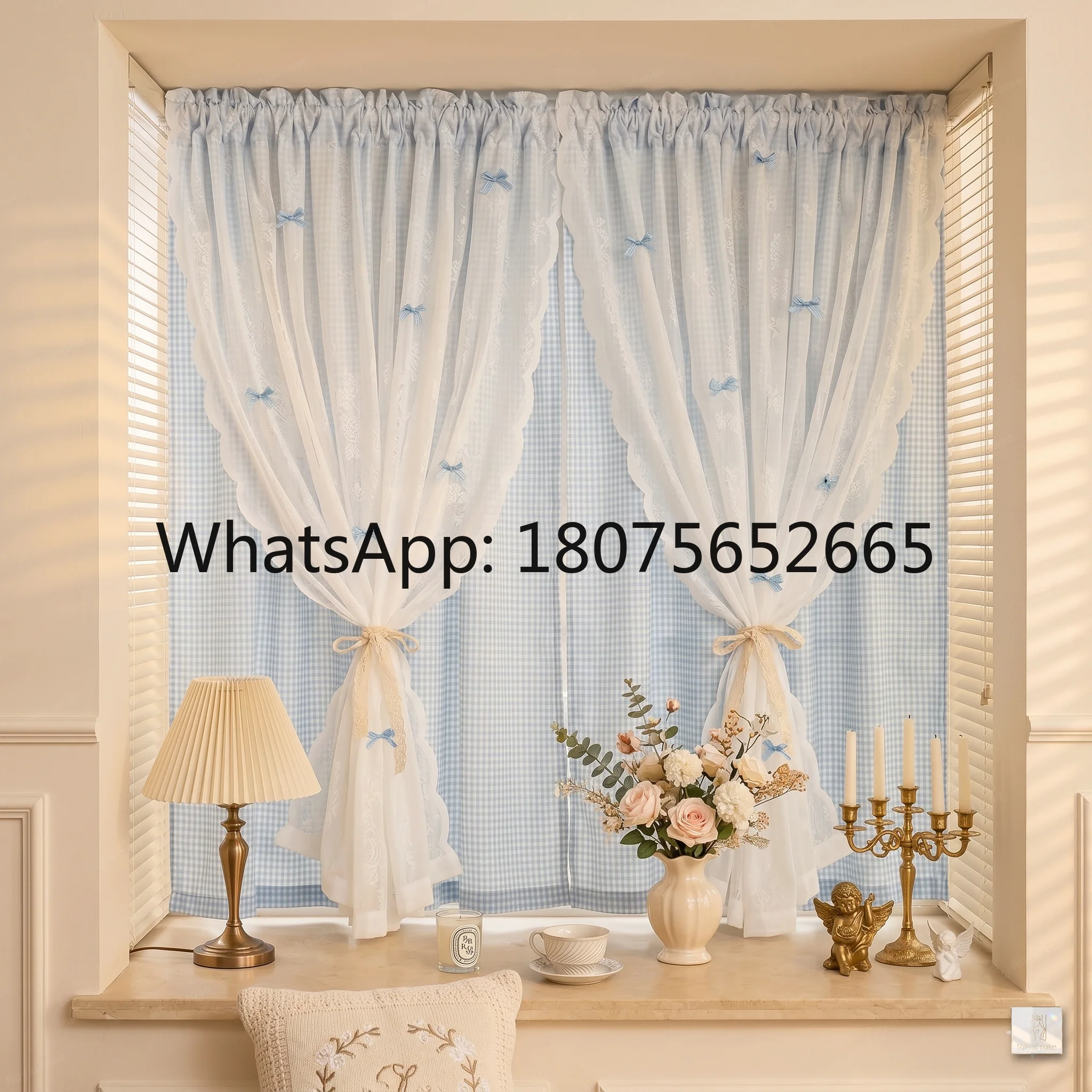Dopamine sweet double-layer bedroom door curtain