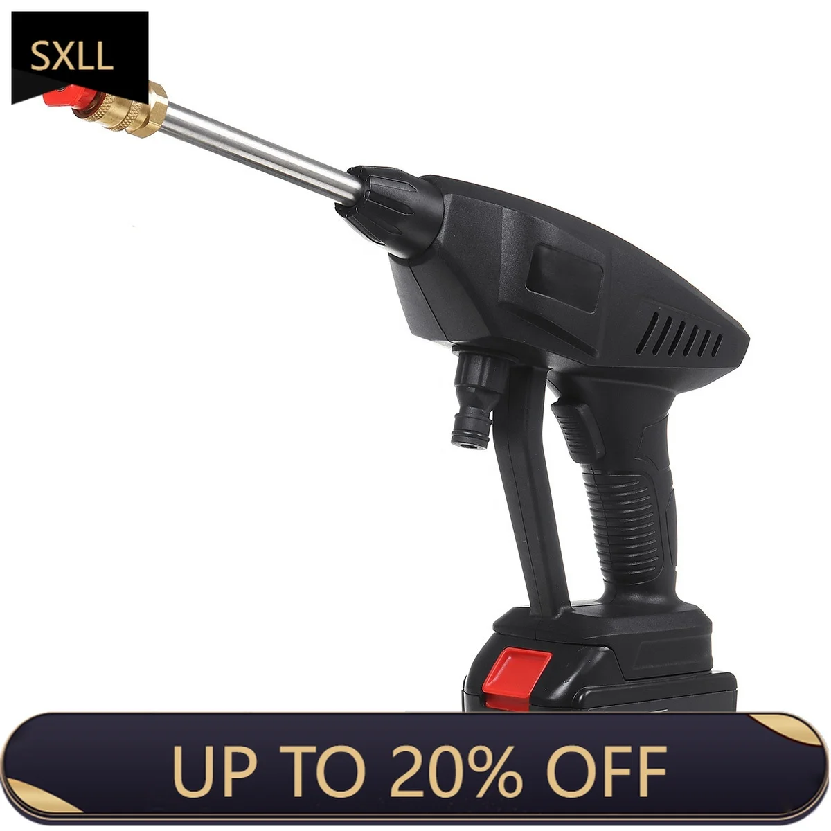 SXLL 21 فولت 300-500 واط اللاسلكي غسيل السيارات بندقية ارتفاع ضغط يده التلقائي رذاذ قوي غسيل السيارات حديقة بطارية المياه السلامة #1