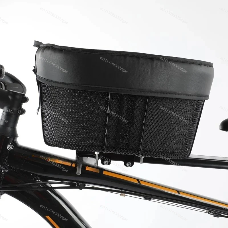 Bike Pet Seat for Dogs, Bicycle Carrier Basket for Mountain Road Folding Bike, Front Rear Dog Basket for Small Pets