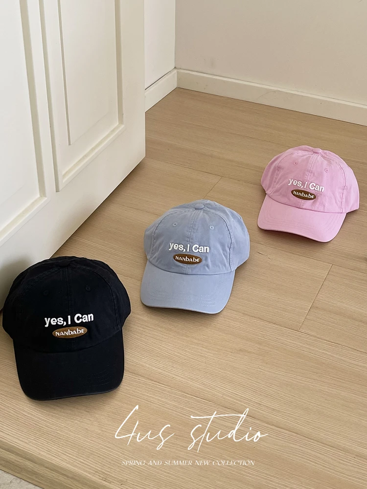

Retro washed cotton soft top baseball cap women's spring summer new embroidery sunshade cap tide