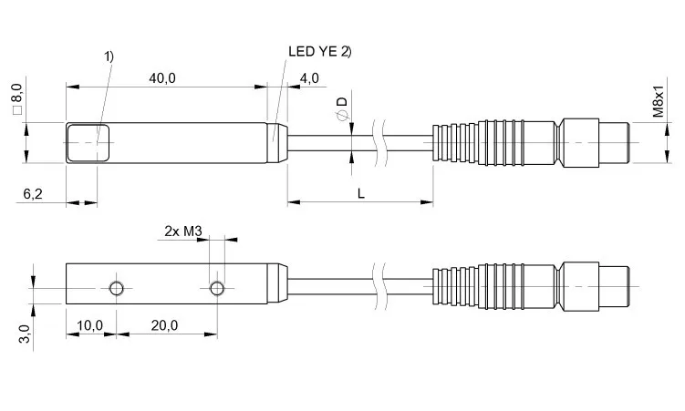 BOSQ08M-PS-KE21-00,2-S49 Sensor BOS01Y6