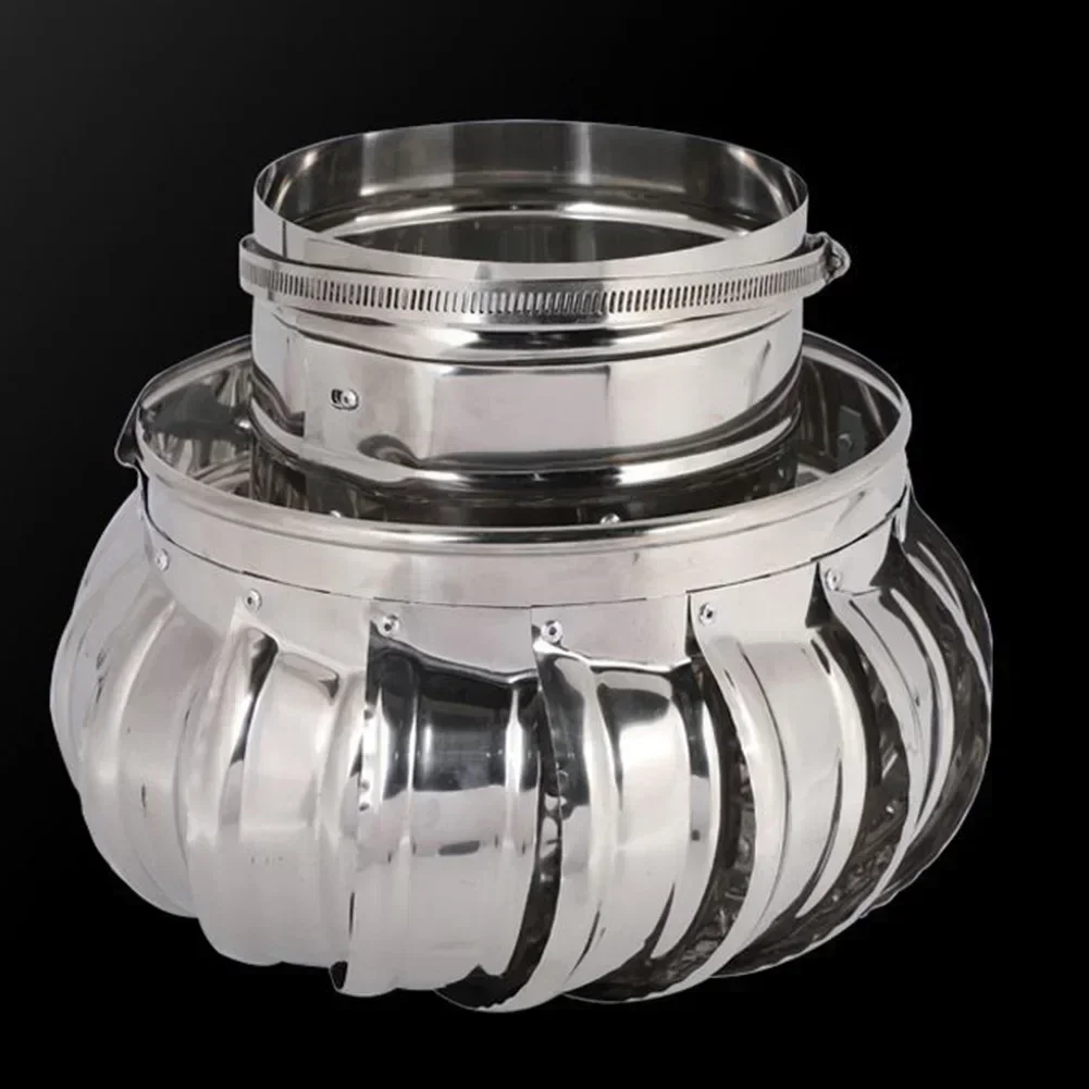 Rotating Stainless Steel Chimney Cowl Cap Protects Flue Pipe  Ventilation Smoke Exhaust Device Rainproof Ventilation Fan