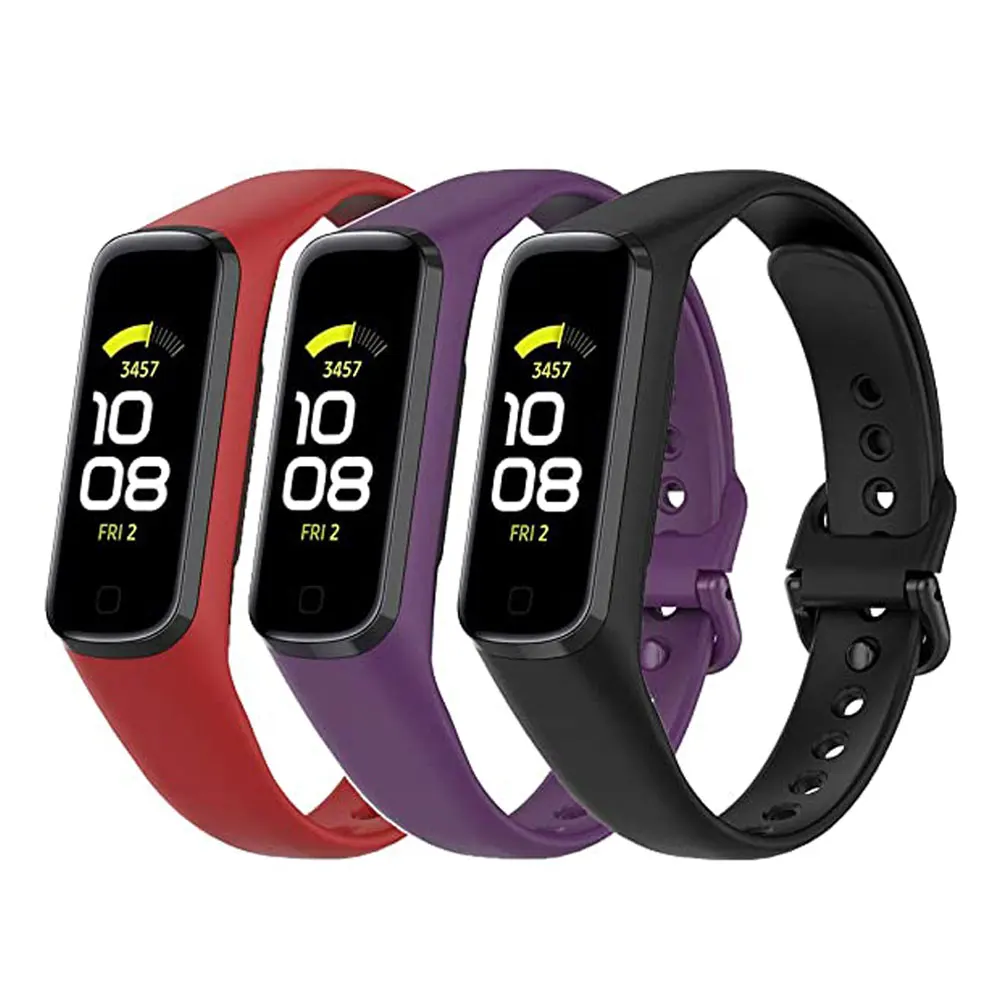 3 pieces Silicone Strap For Samsung Galaxy Fit 2 R220 Smart Bracelet Band Replacement Strap For Galaxy Fit 2 R220