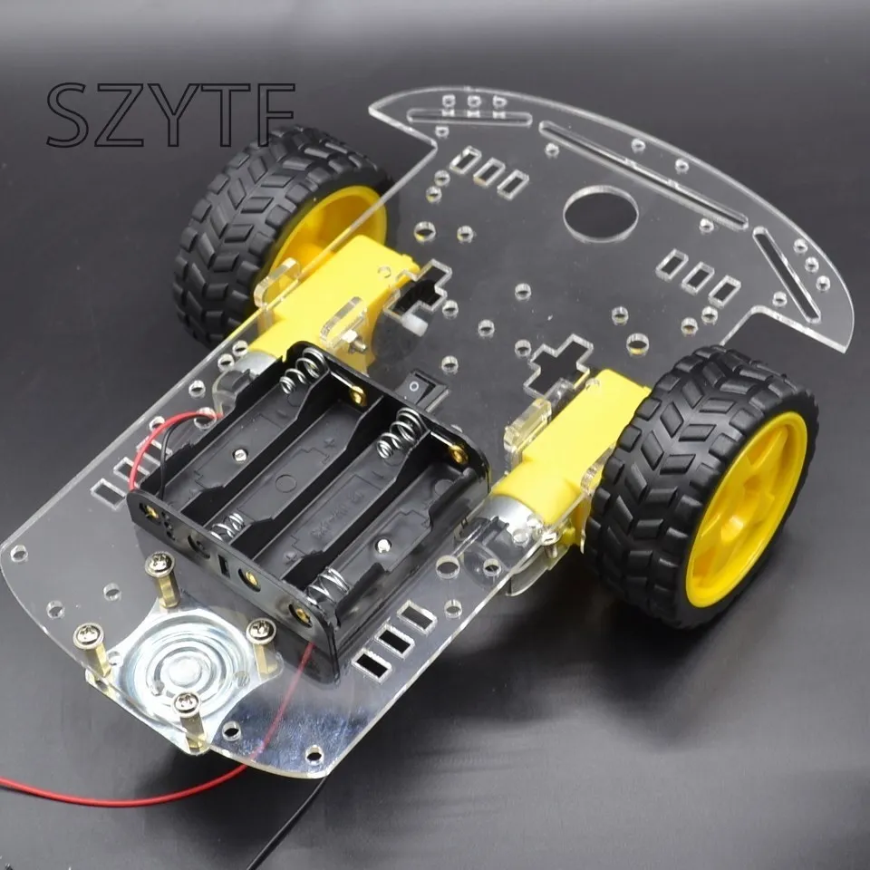 Motor Smart Robot Car Chassis /Tracing car box Kit Speed Encoder Send the Battery Box For Arduino