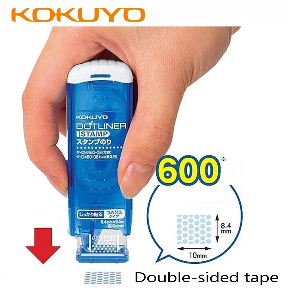 Japan KOKUYO Double Sided Tape Dot DM460 Style Seal Style Handmade Tape DIY Accounting Back To School Stationery
