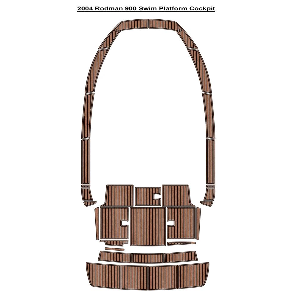 

2004 Rodman 900 Swim Platform Cockpit Pad Boat EVA Teak Floor SeaDek Gatorstep Style Self Adhesive dwseryy