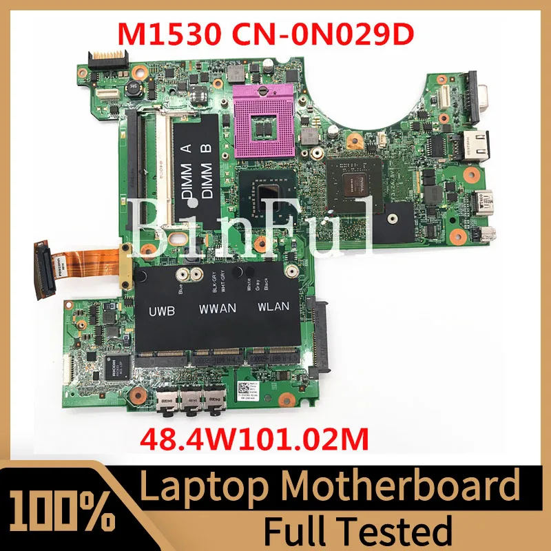 

CN-0N029D 0N029D N029D For DELL XPS M1530 Laptop Motherboard 07212-2M 48.4W101.02M With G86-731-A2 100% Full Tested Working Well