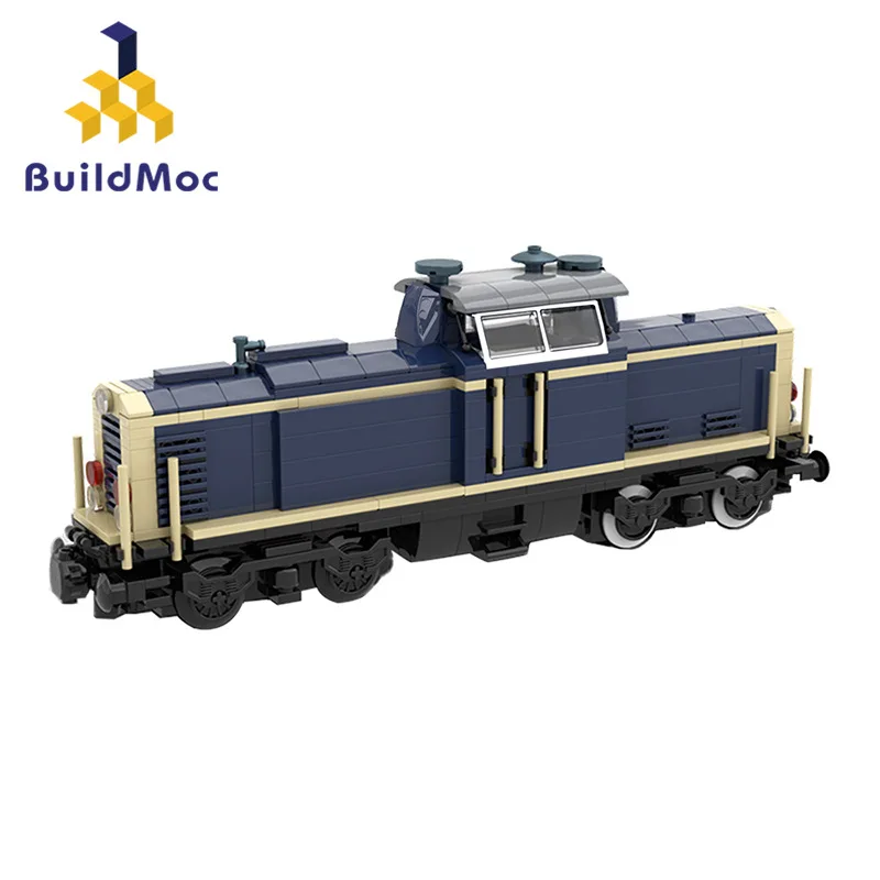 

BuildMoc MOC-35655 V100, совместимые с немецким грузовым локомотивом, строительные блоки C8012, сборка кирпичей для детей