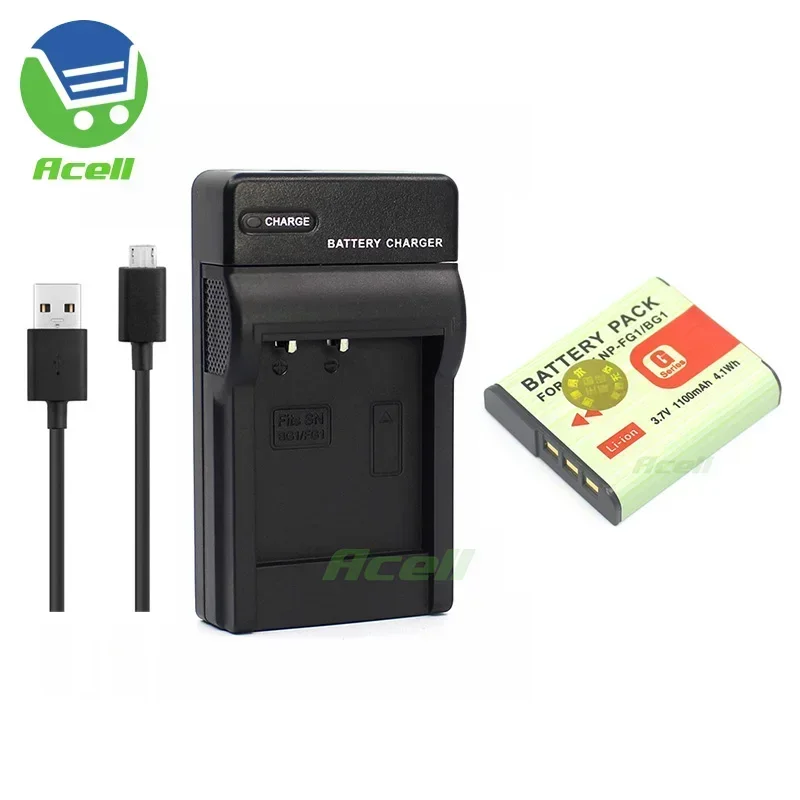 NP-BG1/FG1 1100mAh Battery or USB Charger for SONY DSC-H3 H7 H9 H10 H20 H50 H55 H70 H90 HX5 HX7 HX9 HX10 HX20 WX1 Camera