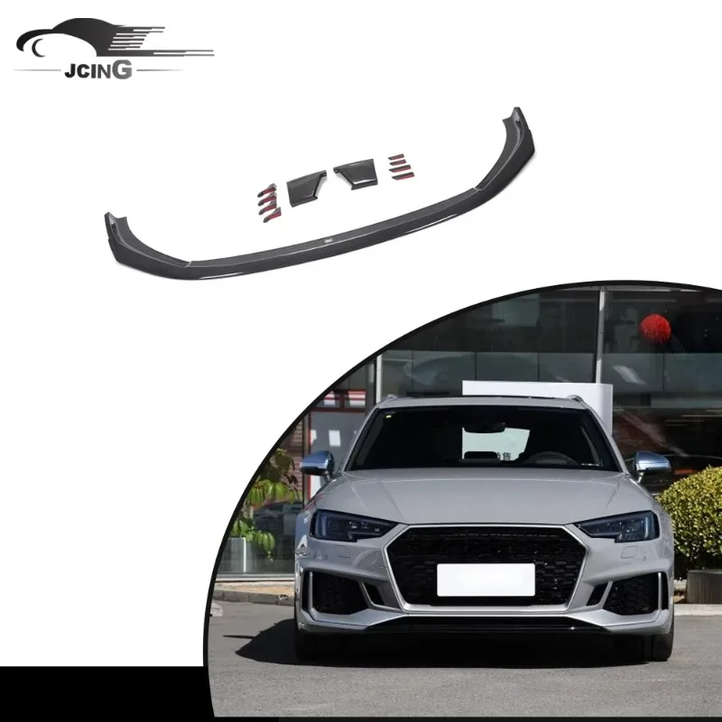 

Dry Carbon Fiber Front Bumper Lip For Audi A4 RS4 B9 Sedan 2019