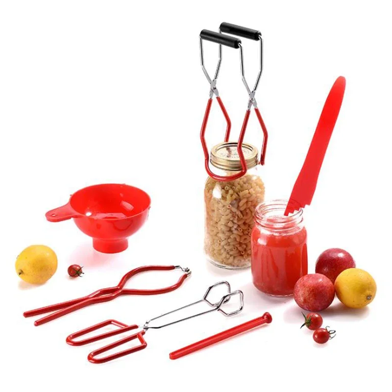 New 6PCS Canning Supplies Canning Kit Set, Canning Essentials Set Include Tongs, Wide Mouth Funnel, Jar Lifter, Jar Wrench