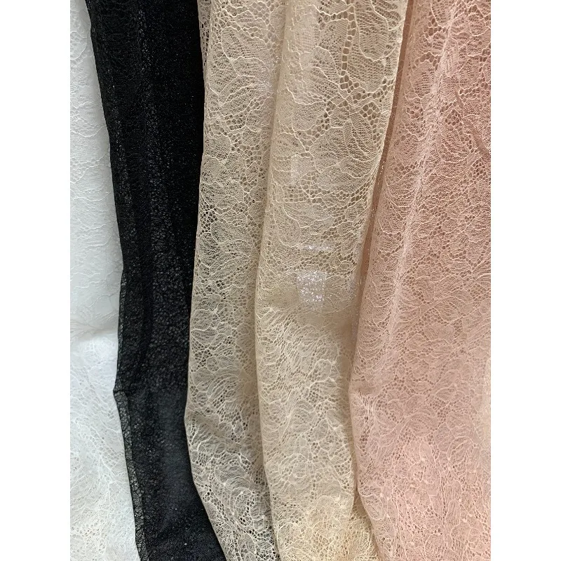 

New Four Color Ultra-thin Exquisite Texture French Lace Fabric Soft DIY Wedding Dress Clothing Dress Decoration Accessories
