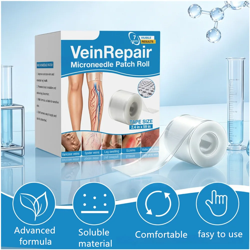 Vein Repair Microneedle Patch Roll - Visible Results in 7 Days Natural Mild Ingredient Promote Blood Circulation And Relieve Leg