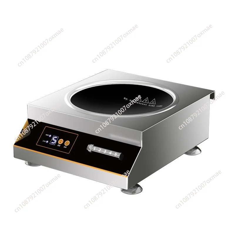 Commercial Induction Cooker 220V 5000W Wok Burner Concave High Power Induction Stove for Kitchen Stir Fry