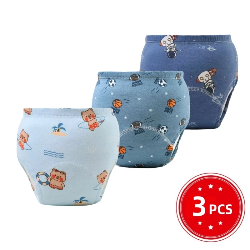 赤ちゃん用の再利用可能なトイレパンツ,子供用のエコロジカルファブリックおむつ,洗えるトイレパンツ,4個