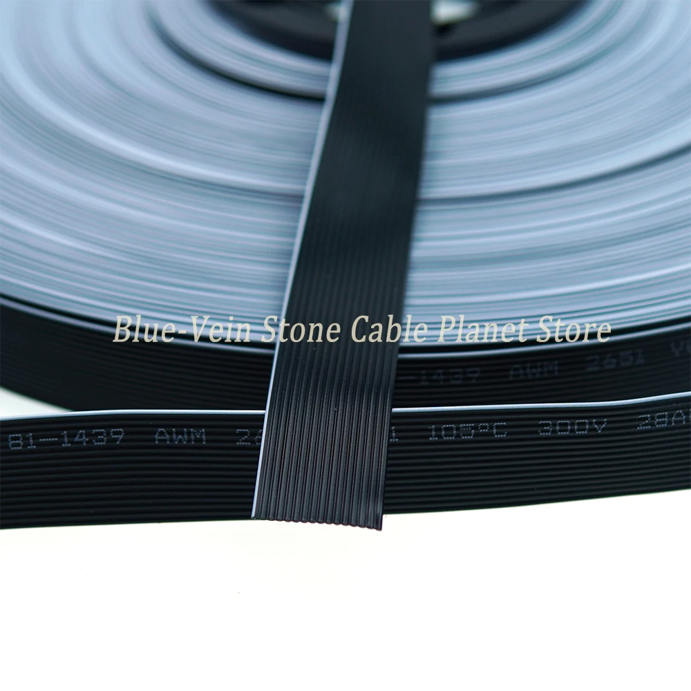 

ОРИГИНАЛЬНЫЙ ЧЕРНЫЙ 28AWG 1,27 ММ PITCH 30/32/34/36/38/40 PIN ГИБКИЙ ПЛОСКИЙ КАБЕЛЬ FFC DATA IDC ДЛЯ КОМПЬЮТЕРА