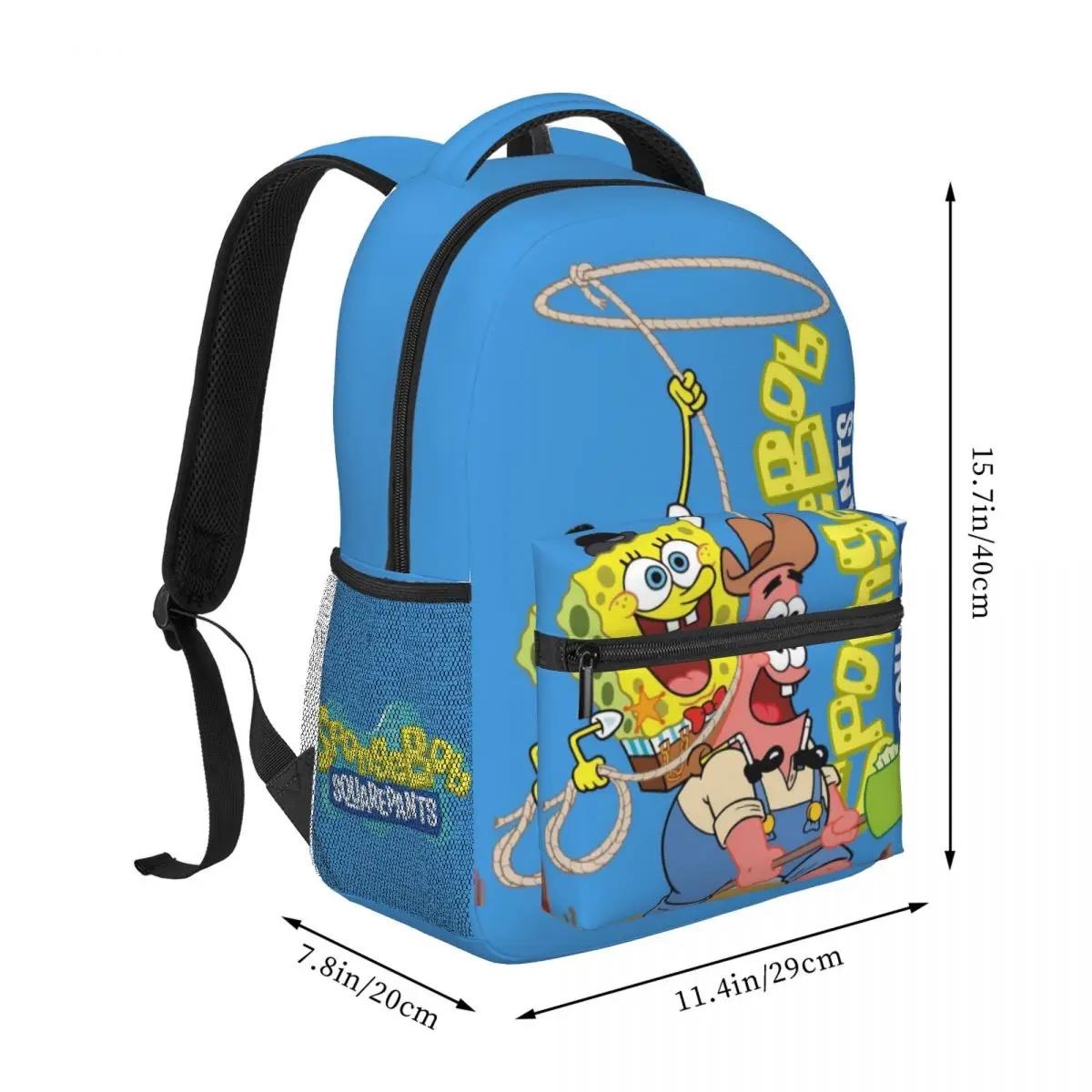 Spongebob Nieuwe Modieuze Patroon Schooltas Print Lichtgewicht Rugzak 17Inch