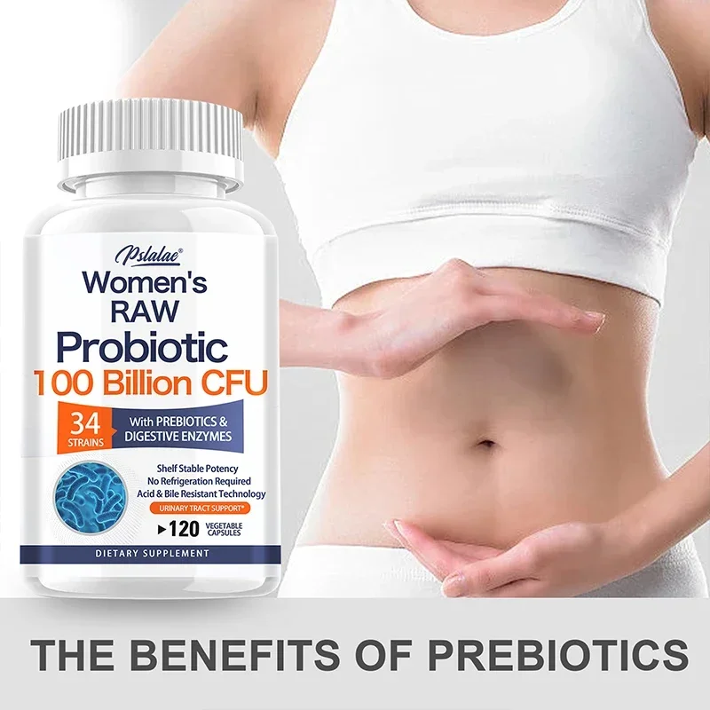 Digestive and Intestinal Health, Reduce Bloating and Constipation-Women's RAW Probiotics - 100 Billion CFU